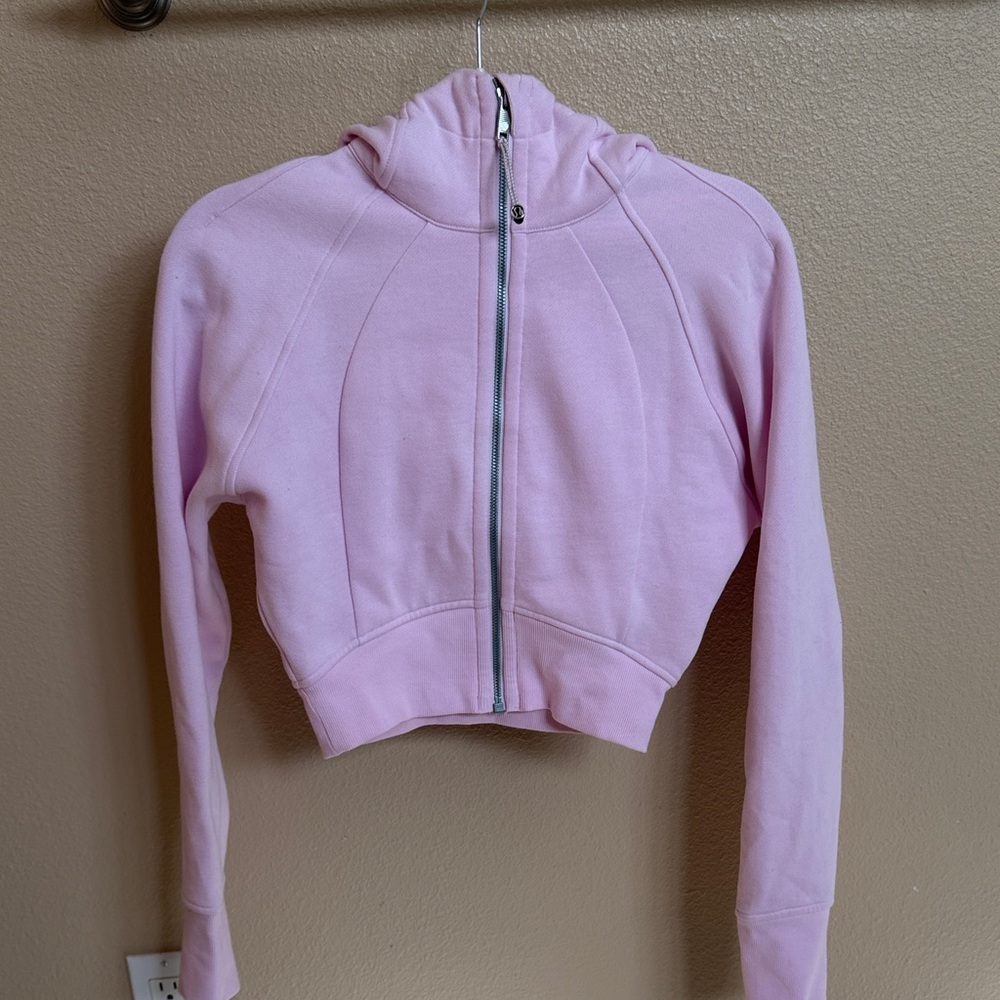 Lululemon Pink Scuba Zip-Up Hoodie